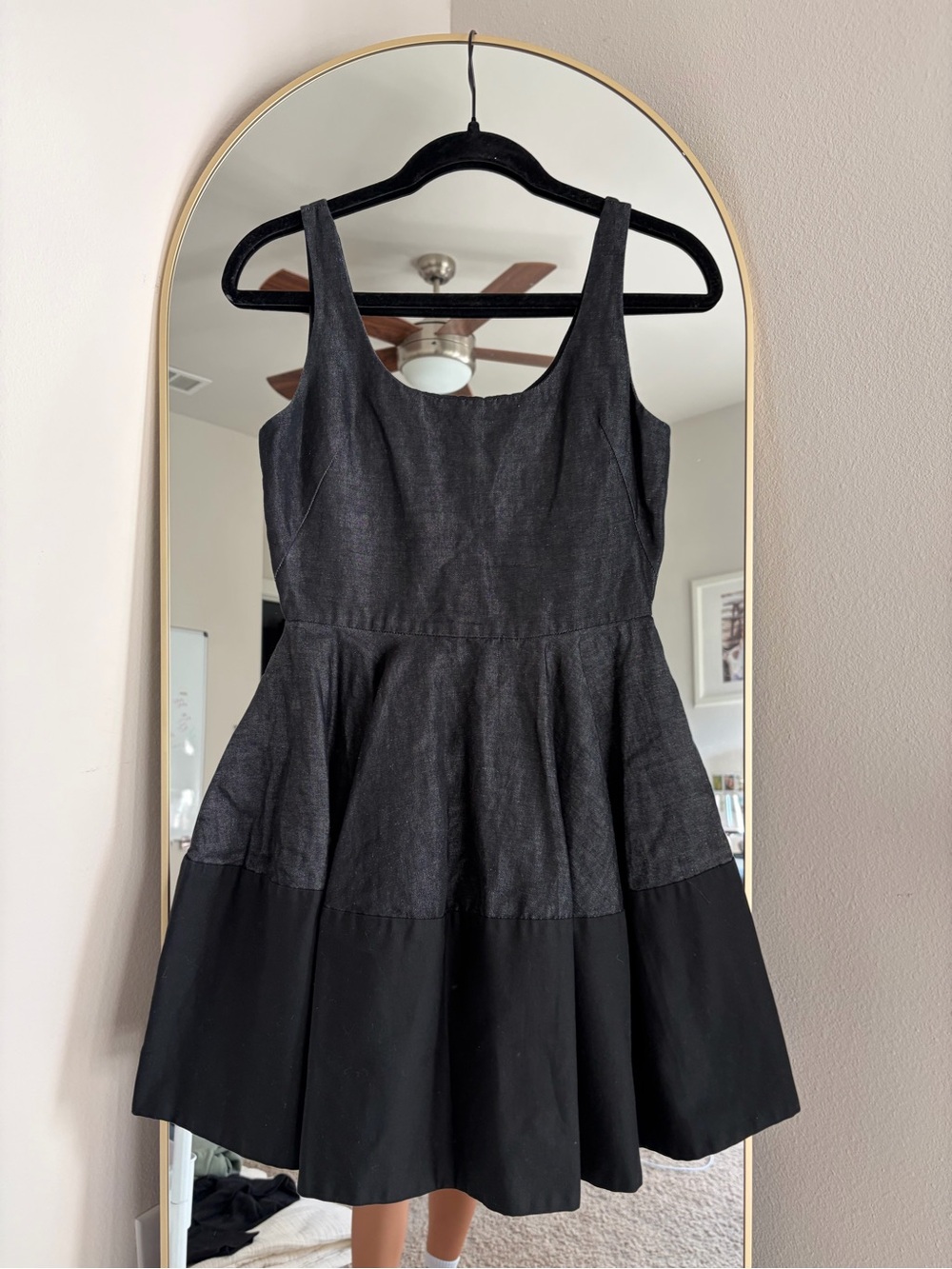 GAP Two-Tone Black Fit & Flare Mini Dress